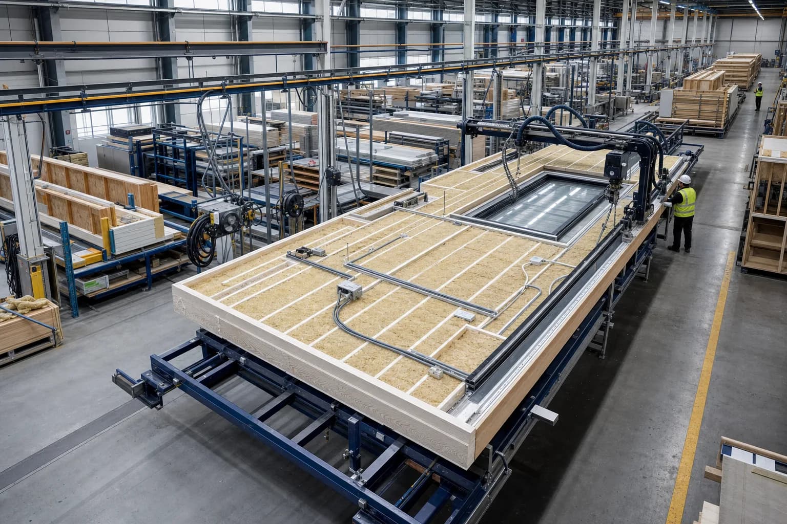 Montage d'un bâtiment préfabriqué Karmod sur site