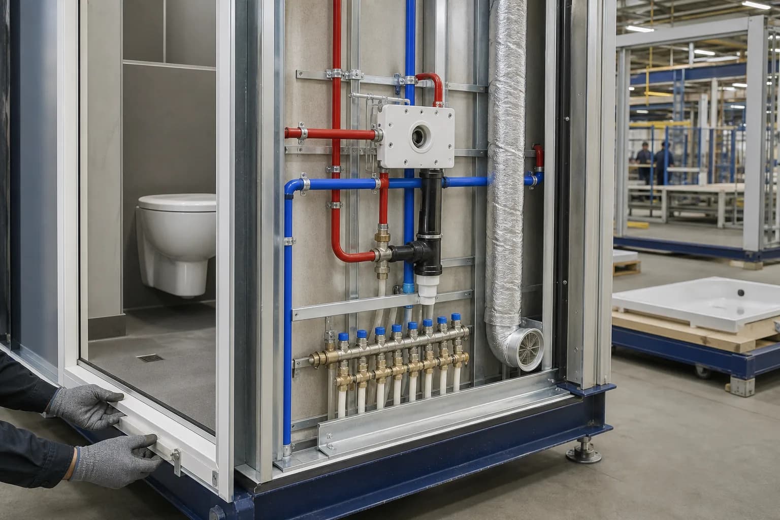 Cabine sanitaire Karmod pour un espace recevant du public