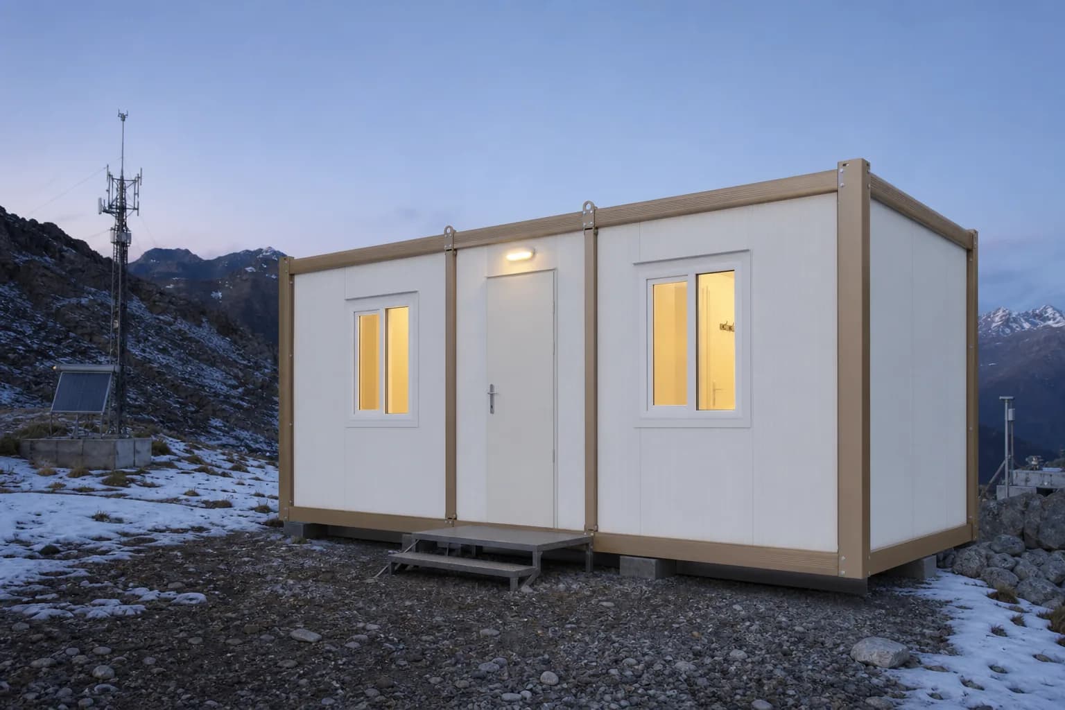 Conteneur logement 30 sur un plateau d'observation