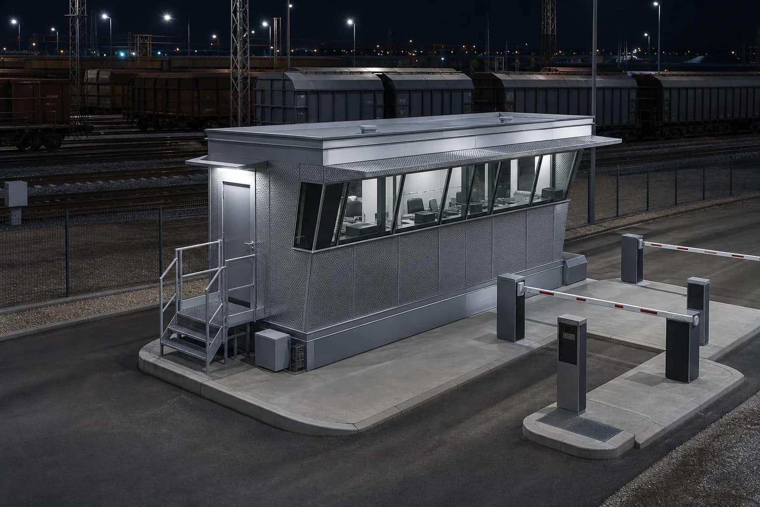 Poste de contrôle multi-opérateur dans un terminal ferroviaire