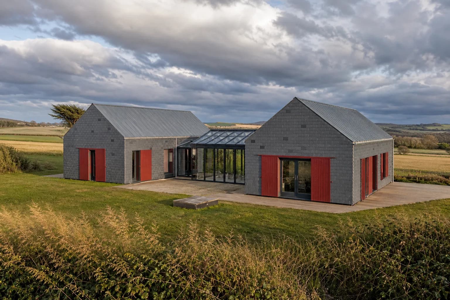Maison Double module 180 dans le paysage breton