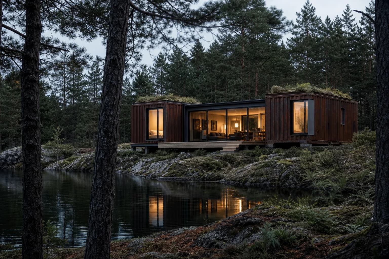 Maison container Karmod aménagée et finie au style contemporain