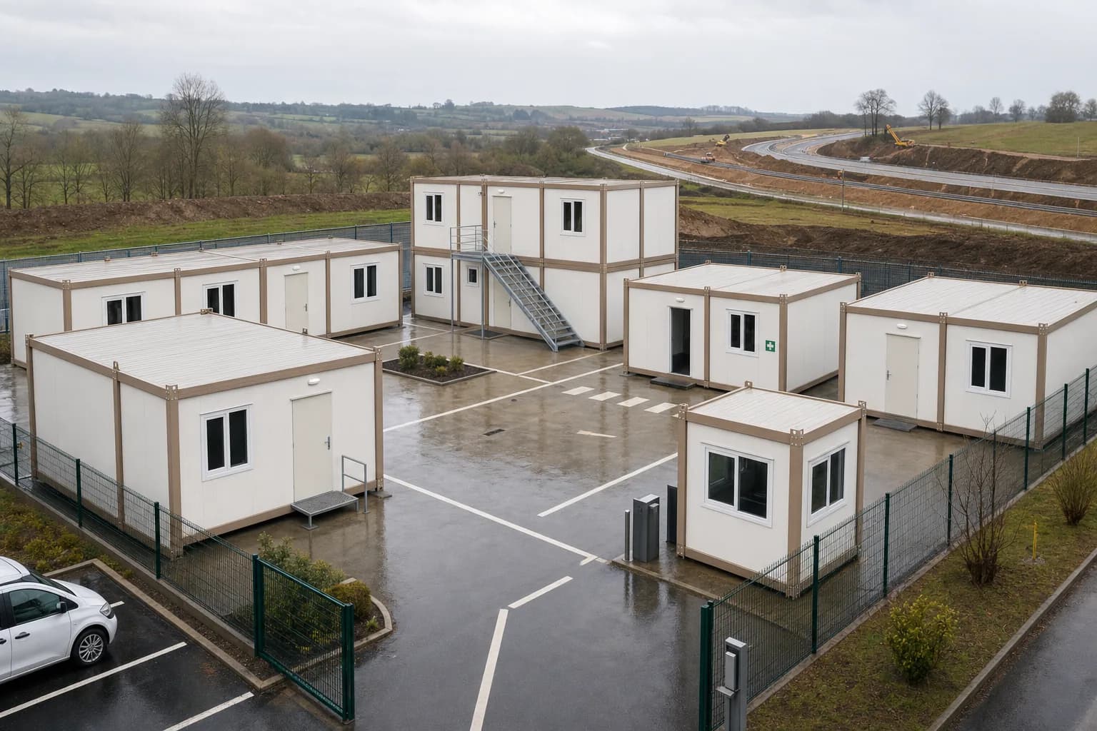 Ensemble de mobilisation de chantier composé de conteneurs Karmod