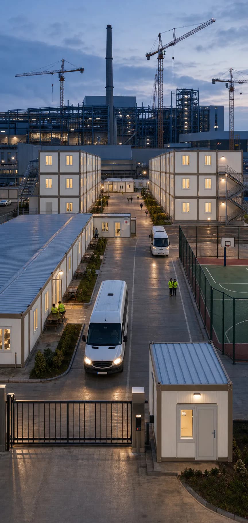 Mobilisation Karmod verticale de 250 personnes pour l'extension d'une usine