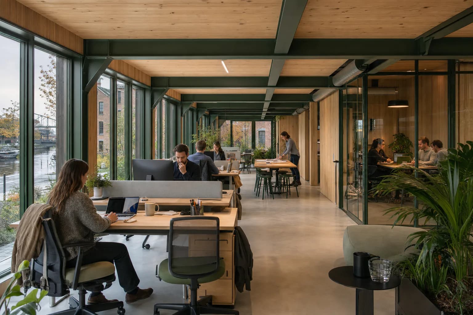 Espace de travail collaboratif dans des bureaux modulaires à Nantes